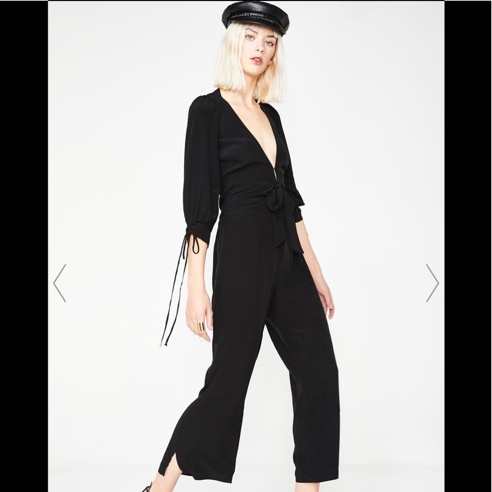 For love & lemons Black Georgi jumpsuit S - Picture 6 of 8